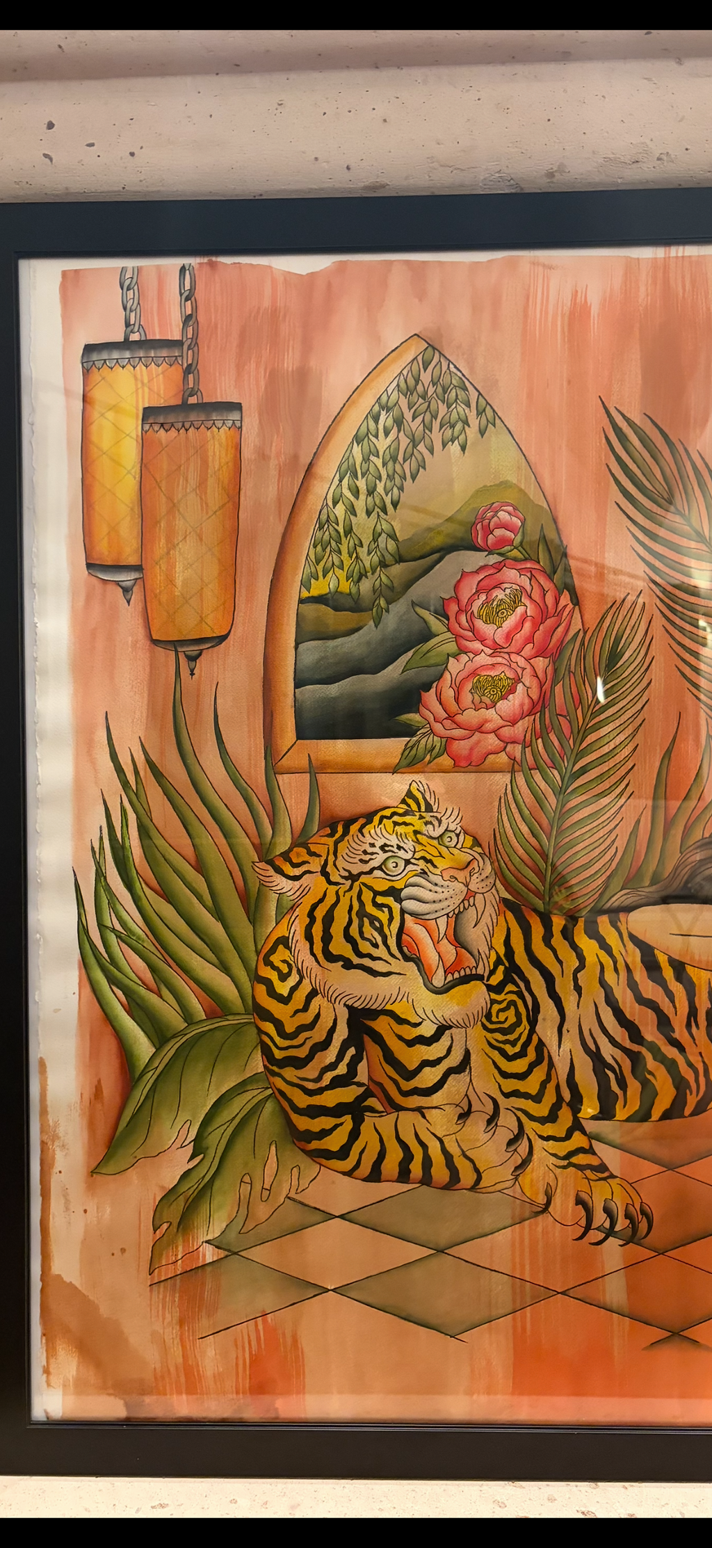 Naked Lady and Tiger scene Original