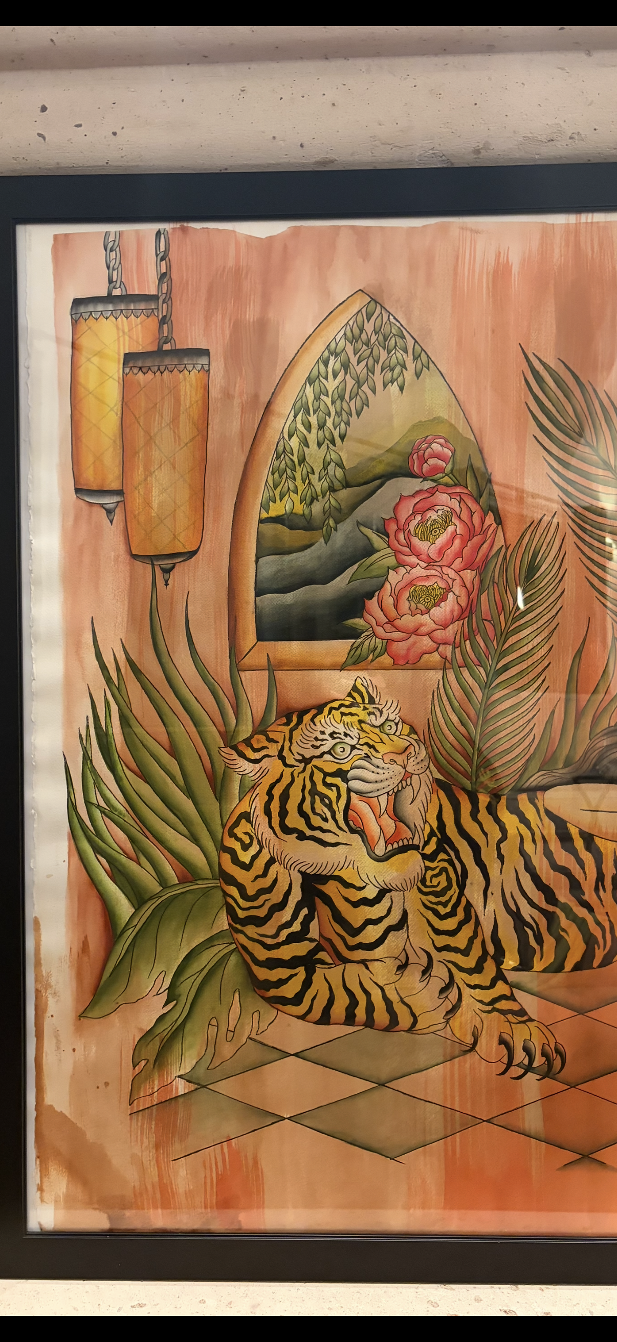 Naked Lady and Tiger scene Original